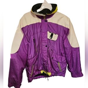 Women's Purple and Cream Ski Jacket
